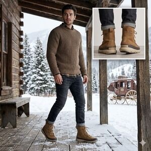 Sorel Explorer II Joan Mens Boot Brown Suede Winter Waterproof NM4500-257 Size 8